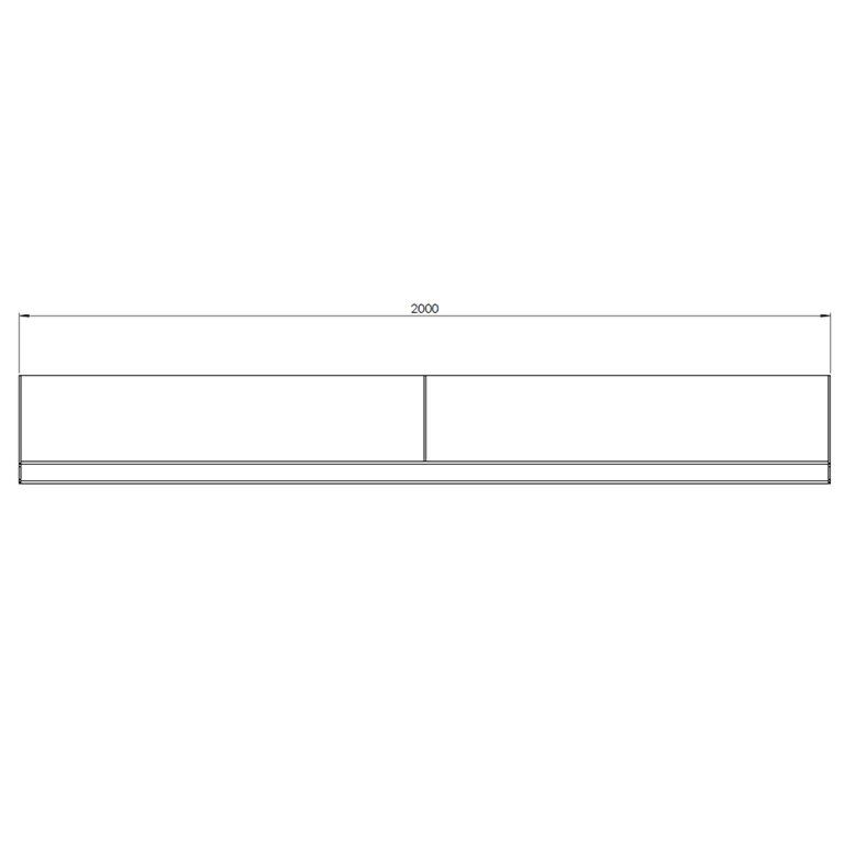 Opěrná zeď rovná z cortenová ocel 200 cm (výška 30 cm)