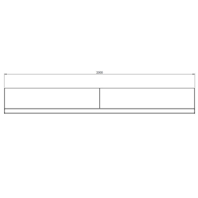 Opěrná zeď rovná z práškově lakovaná ocel 200 cm (výška 40 cm)