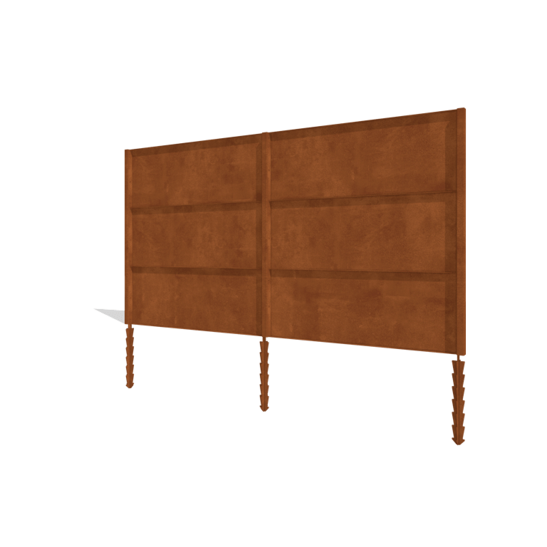 Plot z cortenu H3 - kompletní sada - 378 x 6 x 190 cm