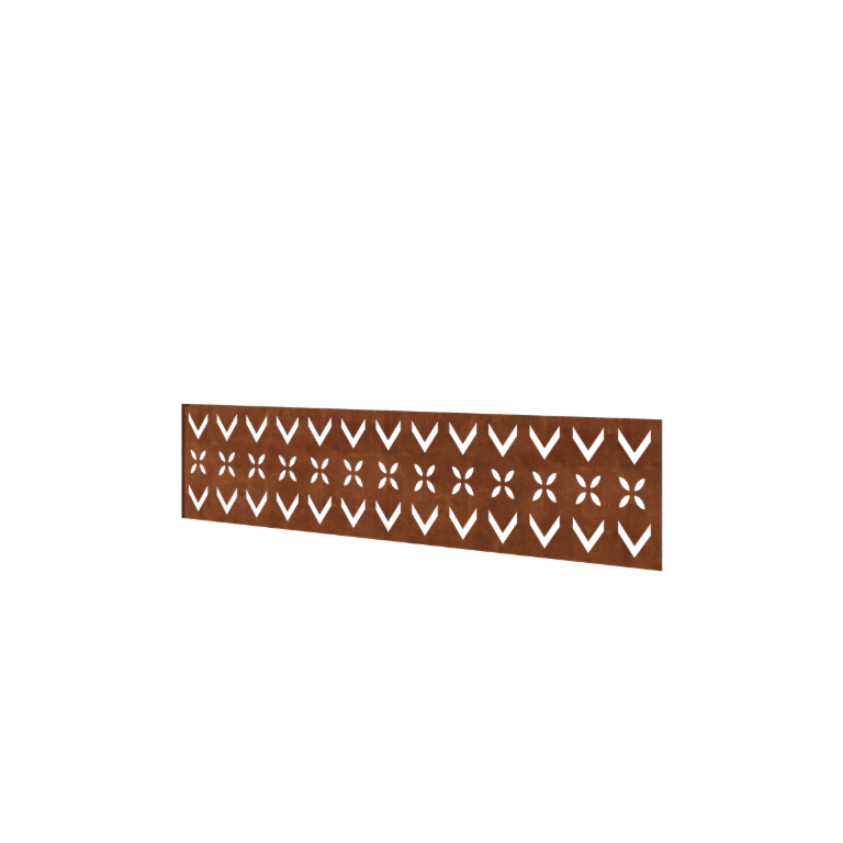 Plot z oceli Corten H panel V 180 x 47,5 cm