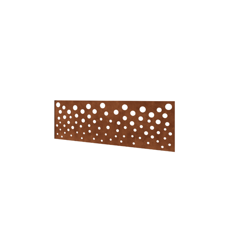 Plot z oceli Corten H panel B 180 x 63,3 cm