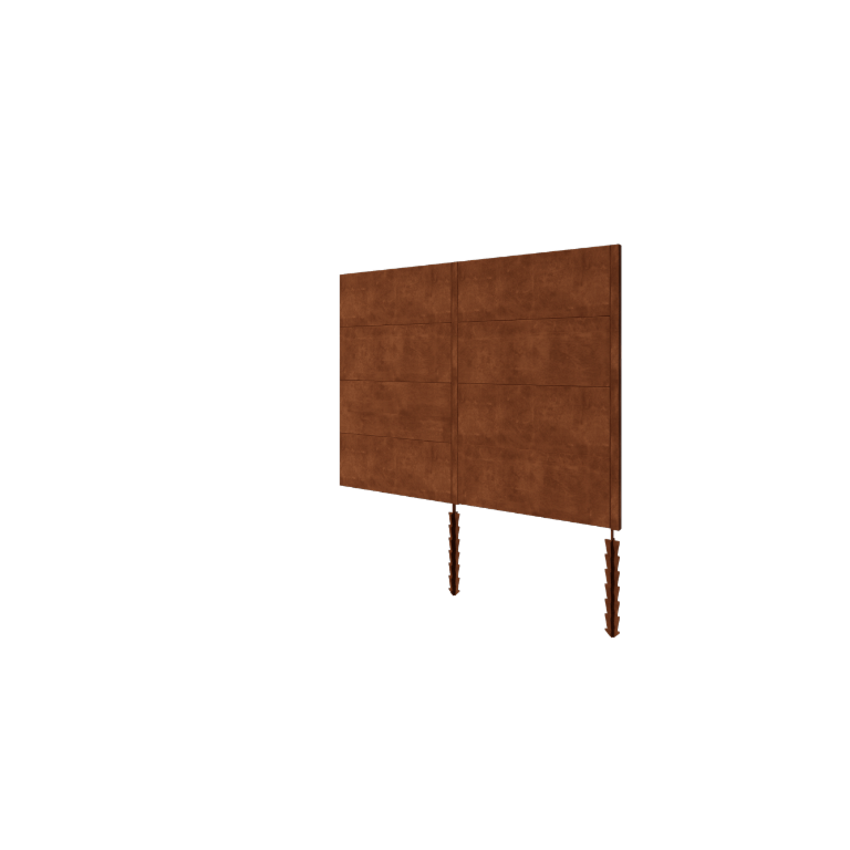 Plot z oceli Corten H4 sada 252 cm