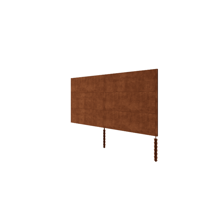 Plot z cortenu H3 - kompletní sada - 372 x 6 x 190 cm