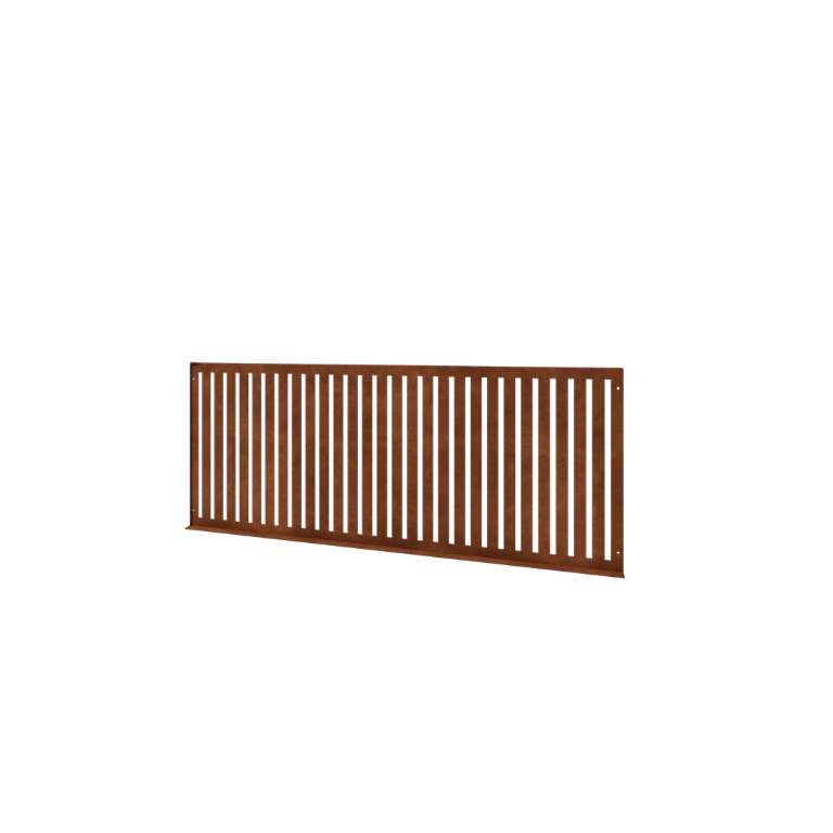Dekorační plot z cortenu S - Panel - 149 x 3 x 60 cm