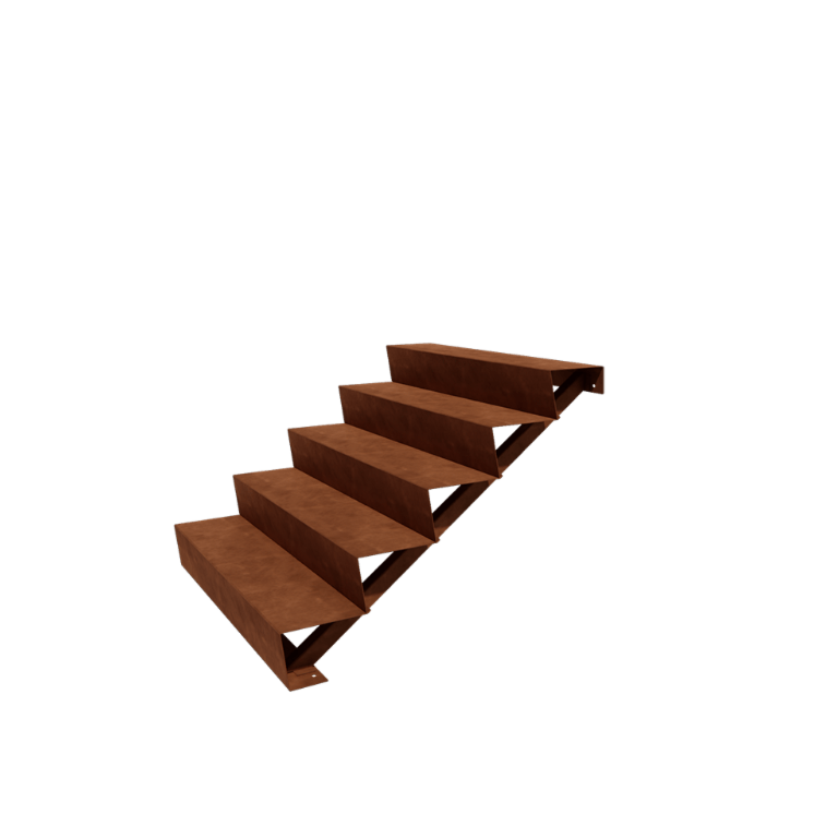 schodystupeň Ocel Corten New York 5 schodů (šířka 120 cm)