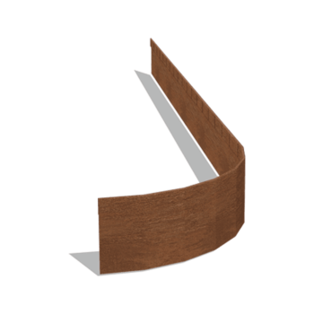 Obrubník zploštělý z cortenové oceli FLEX 13 cm (délka 150 cm)