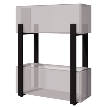 Černý vertikální květináč 80 cm