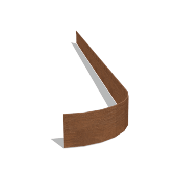 Obrubník zploštělý z cortenové oceli FLEX 13 cm (délka 240 cm)