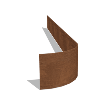 Obrubník zploštělý z cortenové oceli FLEX 23 cm (délka 240 cm)