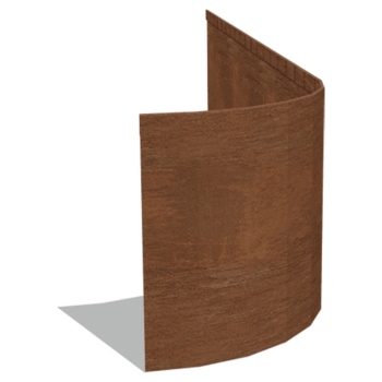 Obrubník zploštělý z cortenové oceli FLEX 35 cm (délka 150 cm)