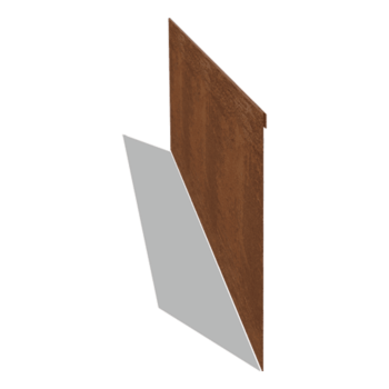 Obrubník zploštělý z cortenové oceli 35 cm (délka 150 cm)