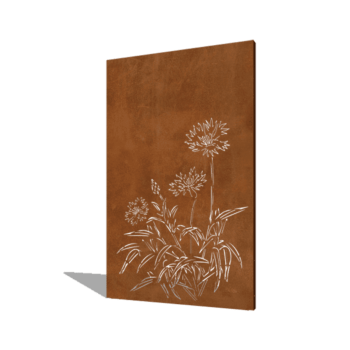 Chrpa cortenová ocel 120 x 6 x 190 cm