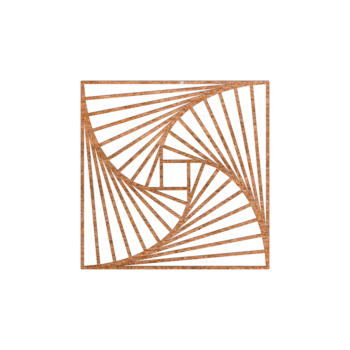 Geometrické tvary Dekorace na stěnu z oceli Corten 3.0