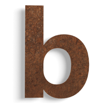 Číslo domu z cortenová ocel (lepidlo) b - 15 cm