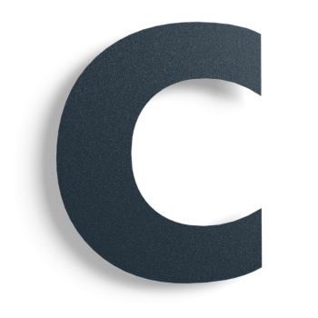Číslo domu z černá nerezová ocel (plátek) c - 10 cm