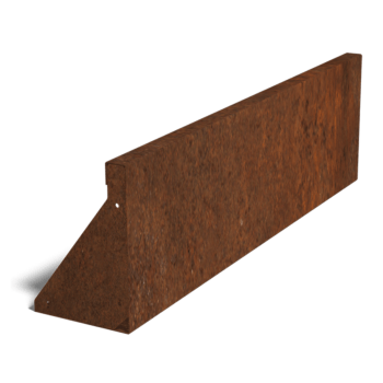 Opěrná zeď rovná z cortenová ocel 100 cm (výška 30 cm)