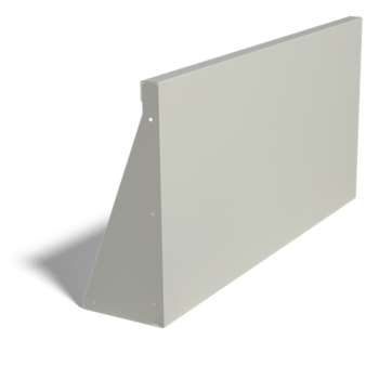 Opěrná zeď rovná z práškově lakovaná ocel 100 cm (výška 50 cm)