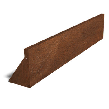 Opěrná zeď rovná z cortenová ocel 150 cm (výška 30 cm)