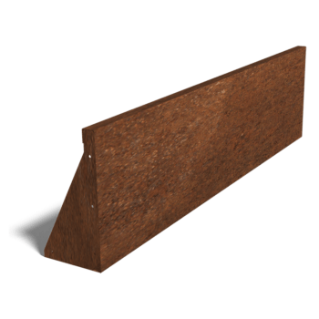 Opěrná zeď rovná z cortenová ocel 150 cm (výška 40 cm)
