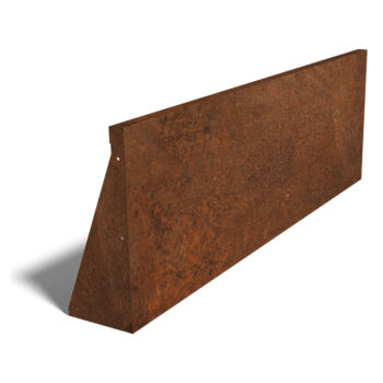 Opěrná zeď rovná z cortenová ocel 150 cm (výška 50 cm)