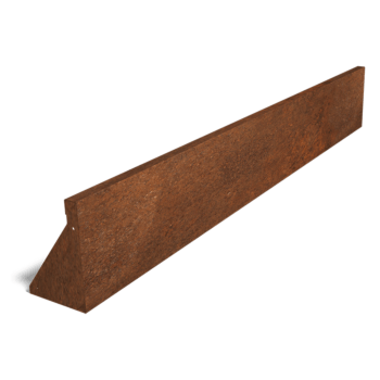 Opěrná zeď rovná z cortenová ocel 200 cm (výška 30 cm)
