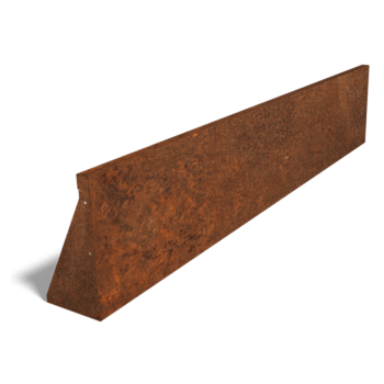 Opěrná zeď rovná z cortenová ocel 200 cm (výška 40 cm)