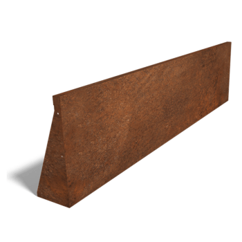 Opěrná zeď rovná z cortenová ocel 200 cm (výška 50 cm)