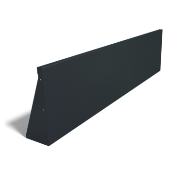 Opěrná zeď rovná z práškově lakovaná ocel 200 cm (výška 50 cm)