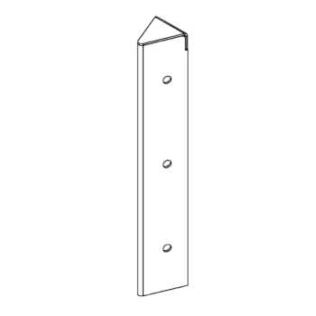 rohový díl Práškově lakovaná ocel 45° 30 cm