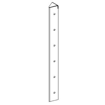 rohový díl Práškově lakovaná ocel 45° 60 cm