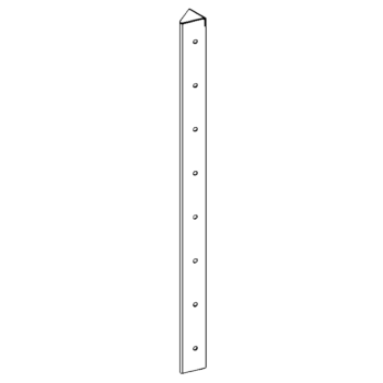 rohový díl Práškově lakovaná ocel 45° 80 cm
