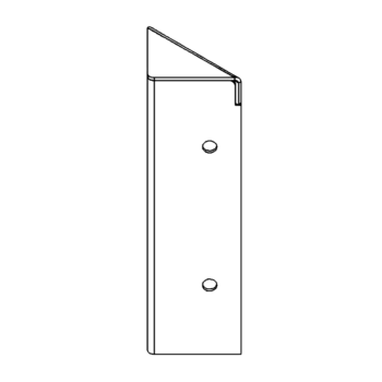 rohový díl Cortenová ocel 90° 20 cm