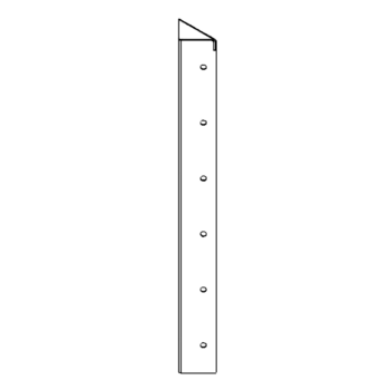 rohový díl Cortenová ocel 90° 60 cm