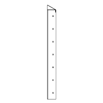 rohový díl Práškově lakovaná ocel 90° 70 cm