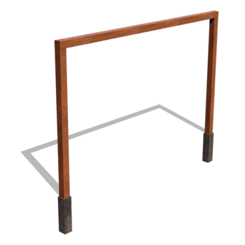 Rovná pergola z cortenové oceli 400 cm