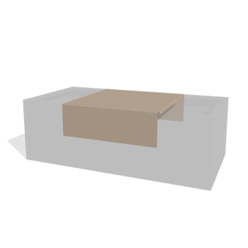 Platforma pro květináč z cortenové oceli 60 x 61 x 20 cm