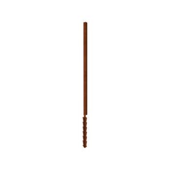 Plot z oceli Corten H koncový sloupek se zemní kotva 190 x 6 x 6 cm