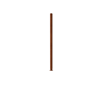 Plot z oceli Corten H koncový sloupek se základní deskou 190 x 6 x 6 cm