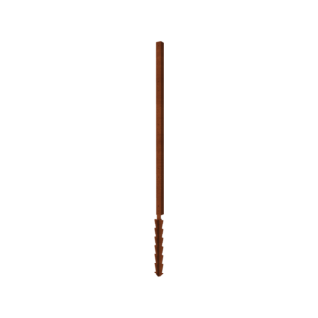 Plot z oceli Corten H rohový sloupek se zemní kotva 190 x 6 x 6 cm