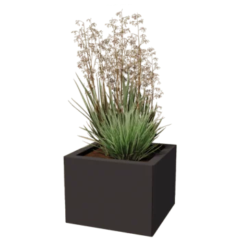 Ocelový květináč - Čtverec - 40 x 40 cm