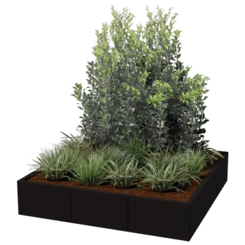 Ocelový květináč XXL - Čtverec - 150 x 150 cm