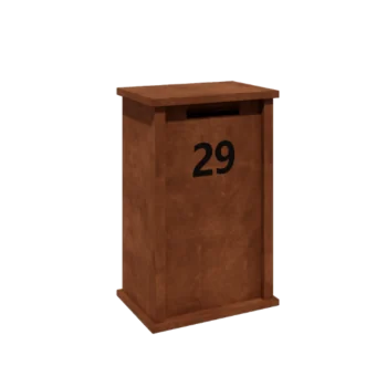 Cortenové poštovní schránky - Arizona M - 60 x 40 x 100 cm