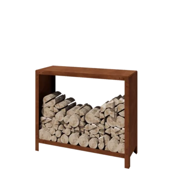 Stojan na dřevo z cortenu - Indiana - 120 x 40 x 100 cm