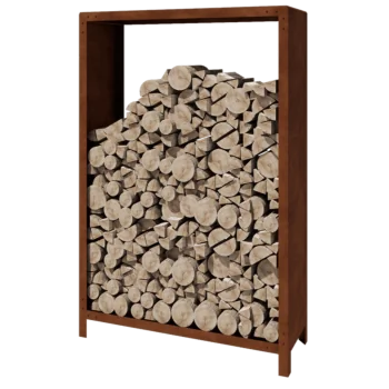 Stojan na dřevo z cortenu - Indiana - 120 x 40 x 180 cm