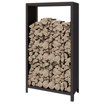 Stojan na dřevo z oceli - Indiana - 100 x 40 x 180 cm - RAL7016 matnýný (antracitově šedá)