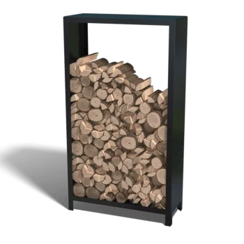 Stojan na dřevo z oceli - Indiana - 100 x 40 x 180 cm