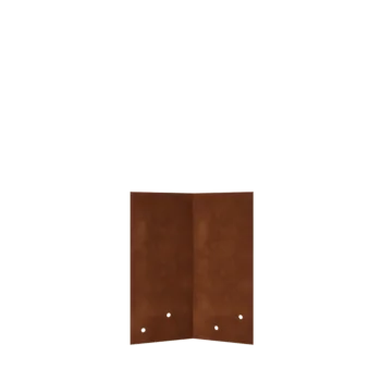 Spojovací deska z cortenu - 45° - Výška okrajového lemu 22 / 25 cm