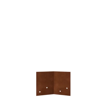 Spojovací deska z cortenu - 45° - Výška okrajového lemu 12 / 15 cm