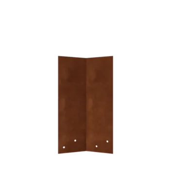 Spojovací deska z cortenu - 45° - Výška okrajového lemu 34 / 37,5 cm