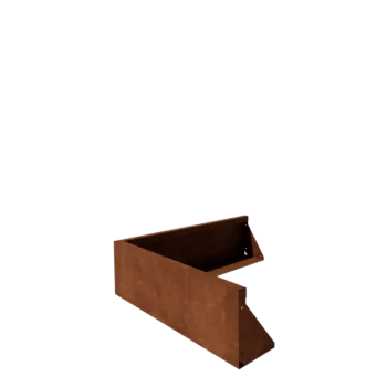 Opěrná stěna z cortenu - Vnější roh - 100 x 100 x 30 cm